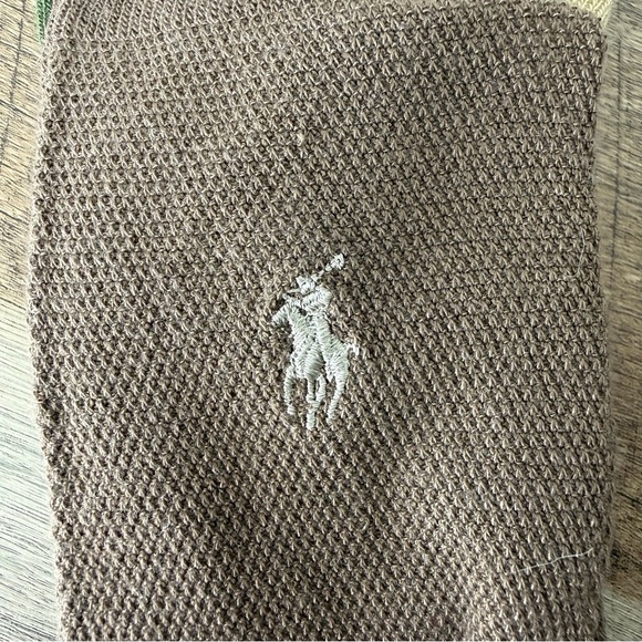 POLO RALPH LAUREN New 3 Pack Trouser Socks Logo Olive Brown Khaki - Picture 4 of 10